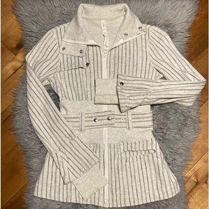 Lululemon Full Medal Jacket Cream Black Jacket Size 4